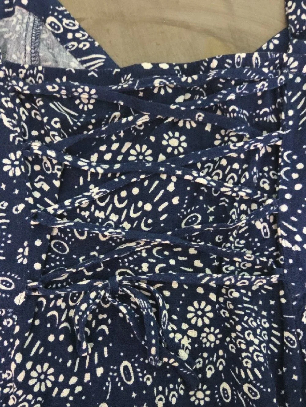 torrid Navy and White Floral Button-Front Sundress - Picture 5 of 5
